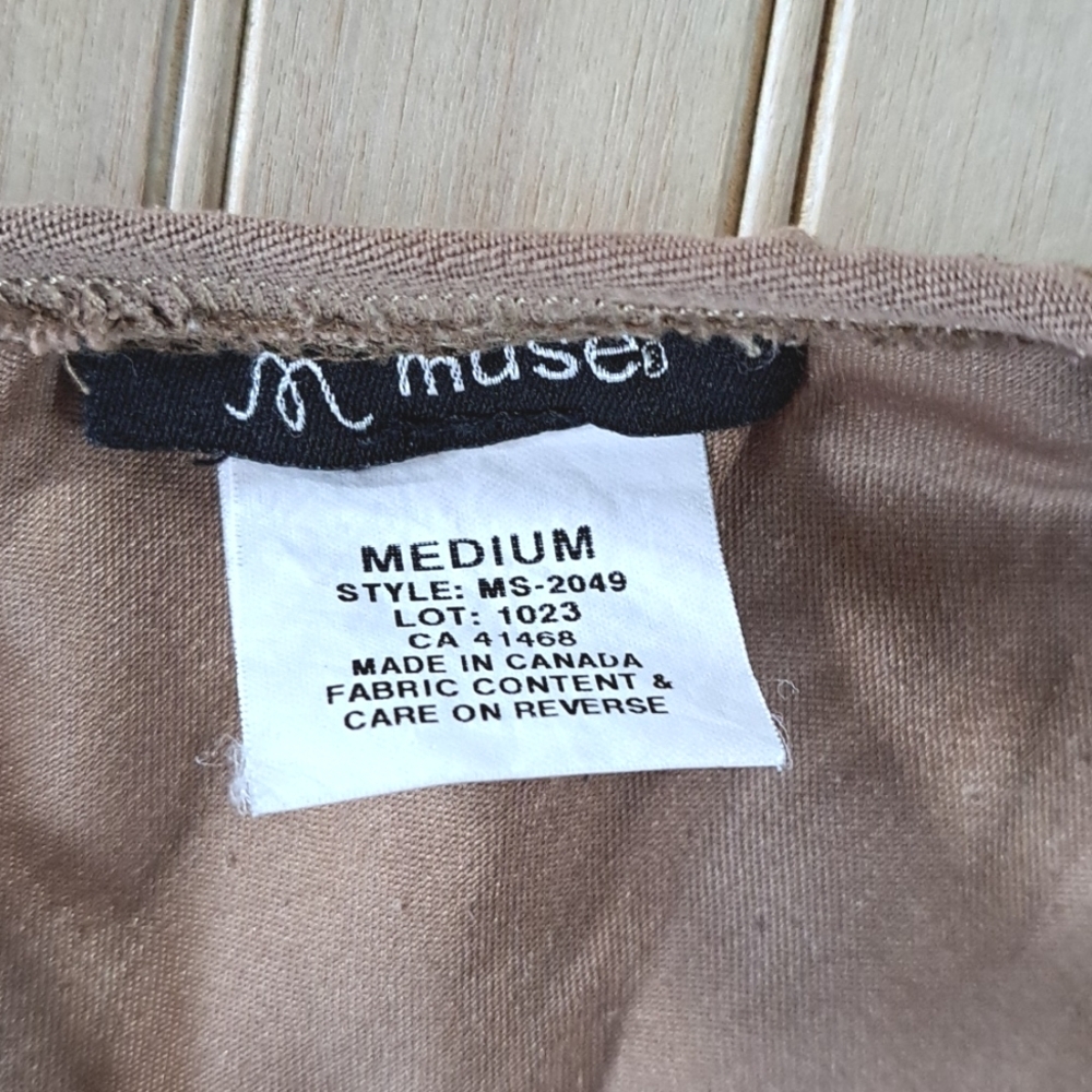 Muse Vintage Mermaid Midi Length Suede Elastic Waist Fit & Flare Skirt - Picture 3 of 6